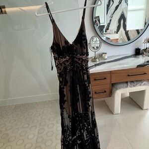 Sky dress Lace, black & cream